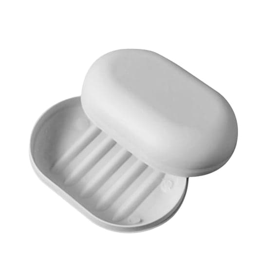 5-pack resesåpfat bärbara läckagesäkra lock plast dusch camping vit