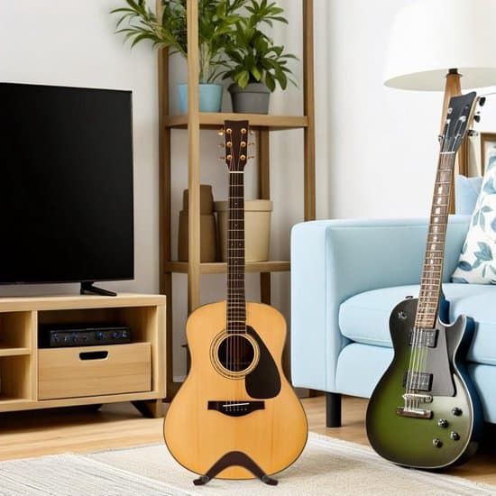 Bärbart gitarrställ, stabil golvstående design för el-/akustiska gitarrer och basar, hopfällbart för resor
