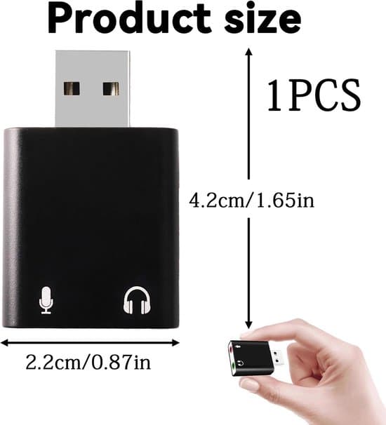 Eksternt USB-lydkort med stereolydkonverter