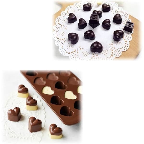 15-hulrum honningkage hjerteformet chokoladeform