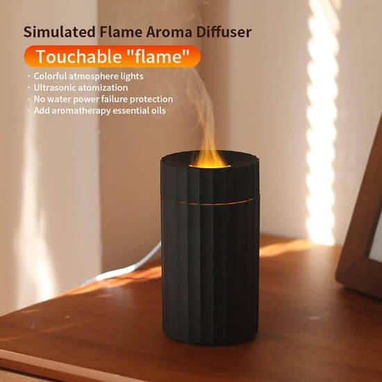 Lämplig för luftfuktare 100 ml mini-diffusor aromaterapi 7 färglampor fast vit