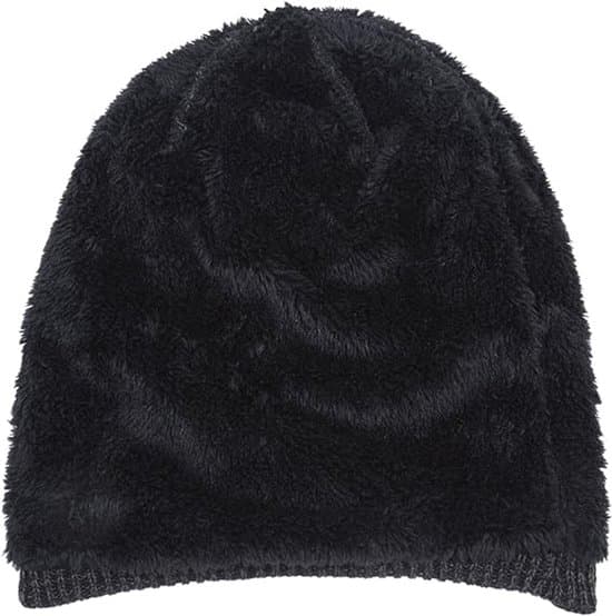 Unisex stickad mössa - Varm vintermössa - Tjock stickad mössa