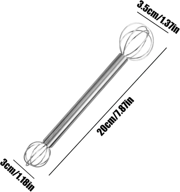 Dubbelhövdad smörvisp - silver