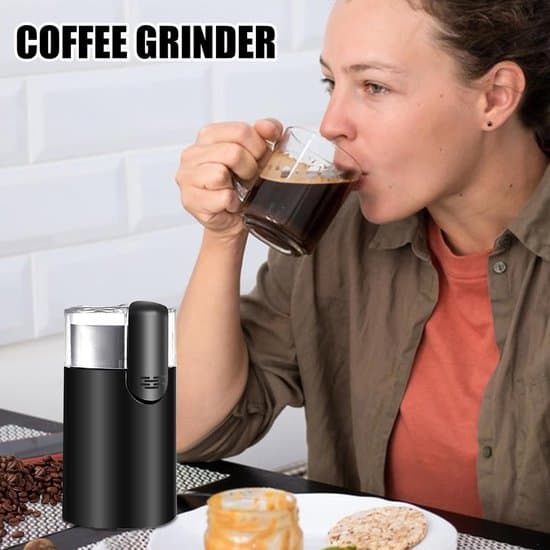 Elektrisk kaffebønnekværn - Rustfrit stål - Sort