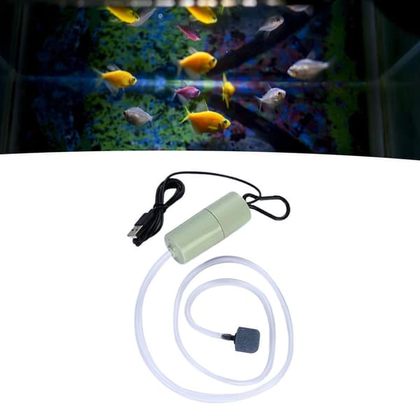 Luftpump för hemmet, tyst mini USB-syrepump för akvarier, lämplig för utomhusfiske.