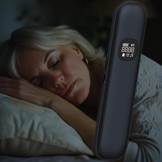 Knogleledning søvn hovedpudehøjttaler, Bluetooth søvnbar, hvid støj, stereobas, lydstyrkekontrol, til søvn (sort)