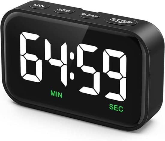 Digital timer og stopur med stor LCD-skærm
