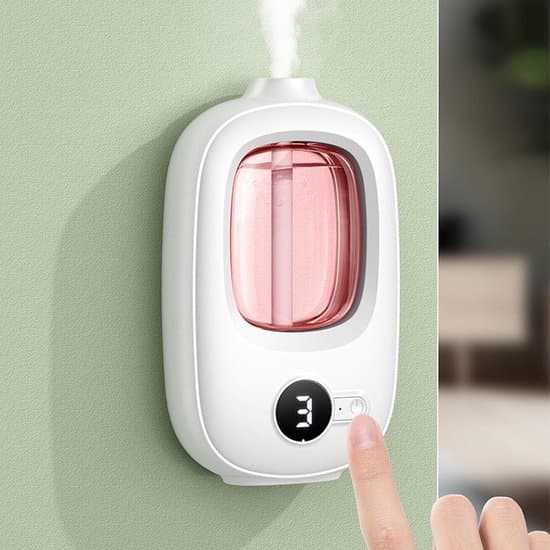 Automatisk aromadiffusor med väggfäste och digital display