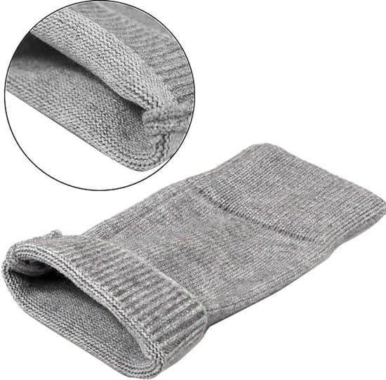 Fingerløse handsker til kvinder, 1 stk., opvarmede elastiske strikhandsker, unisex varme vinterhandsker, mørkeblå.