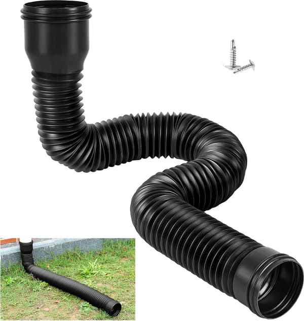 150 cm dräneringsförlängningsrör - svart