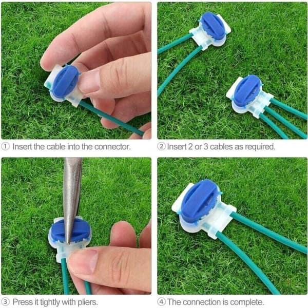 Robotgräsklipparkabel, XU-typ, periferikabel för gräsklippare, 3,4 mm diameter, 100 meter total längd (grön) -