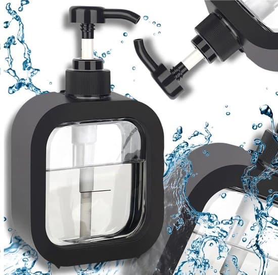 Flydende sæbedispenser, transparent sort, 500 ml