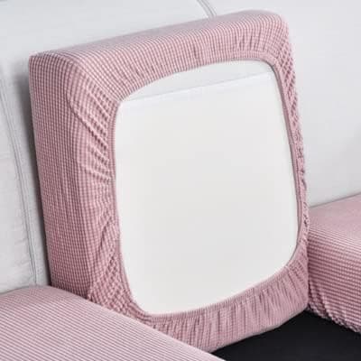 Elastiske sofapudebetræk, 3-pak, velegnet til 3 puder, pink.