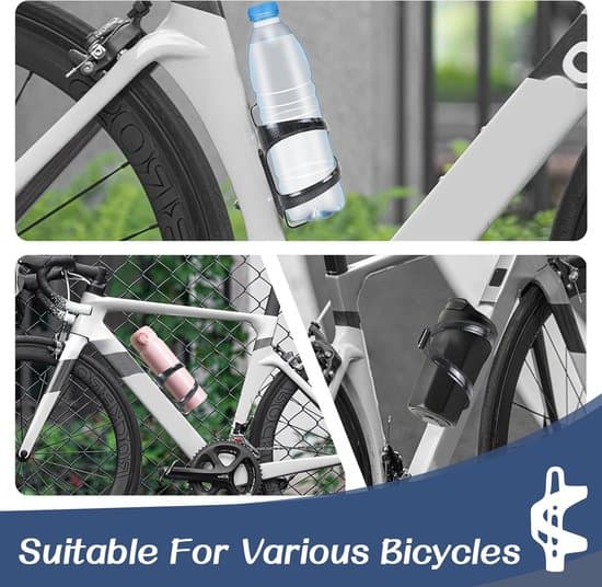 Universal 7 cm Cykel- og Barnevognsvandflaskeholder - Sort