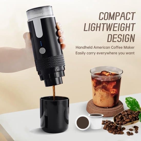 Bærbar 5V USB-C genopladelig espresso-/kaffemaskine - Sort