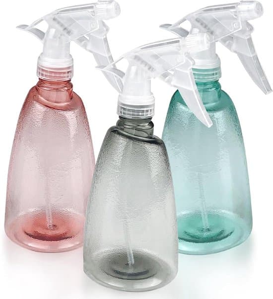 Påfyllningsbara sprayflaskor - 500 ml - 3 stycken - Transparent - Plast