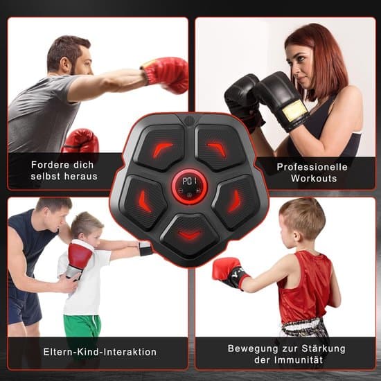 Boxningsmaskin, smart Bluetooth väggmonterad modell med handskar