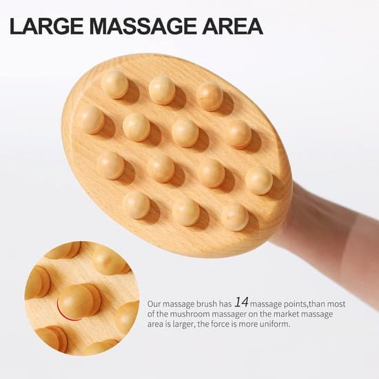 Træmassagebørste til cellulite, kløende hud og lymfedrænage
