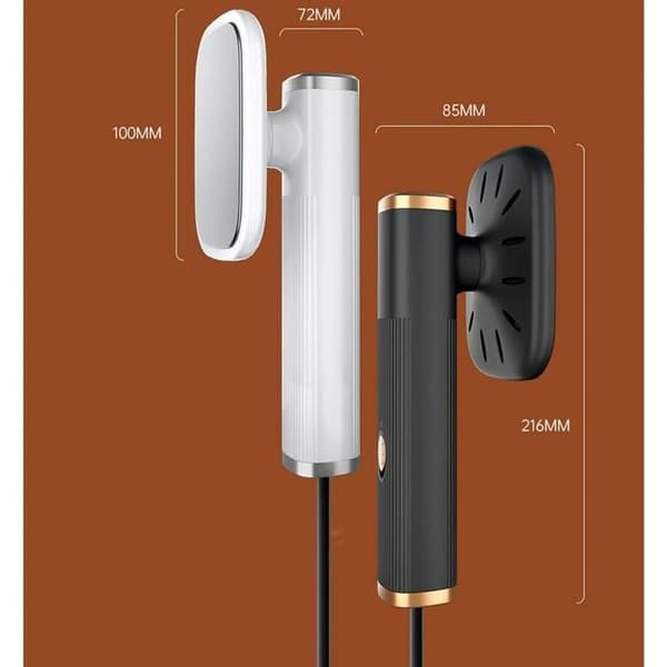 Strygejern, 32 watt, damp, USB-interface, bærbart, hvidt