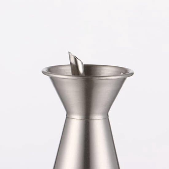 500 ml läckagesäker olivoljedispenser och förvaringsflaska i rostfritt stål, silver