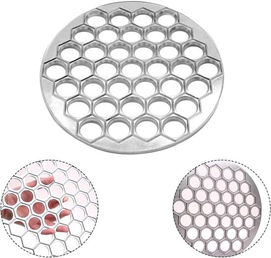 Dumpling Maker - Aluminiumslegering - 25 cm Diameter - 37 Huller - Hurtig og Nem Forberedelse - Perfekt Form - Dumpling Form