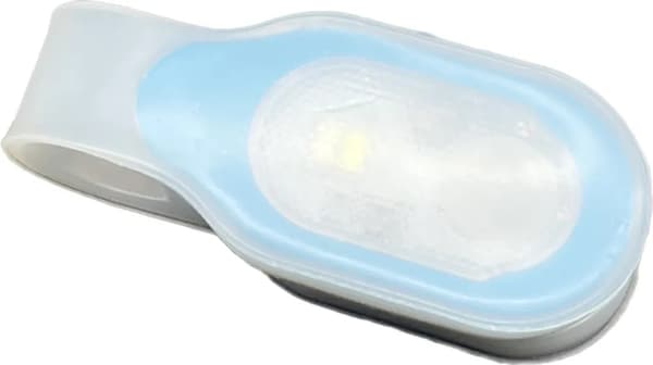 Silikone LED-lysklemme, magnetisk lys, blå.