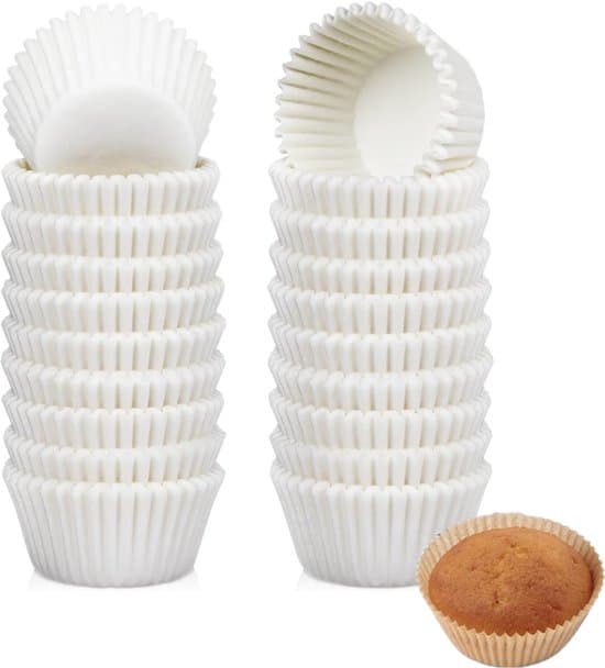 Muffinsformar i papper - 100 st oljesäkra muffinsformar - 7x3 cm
