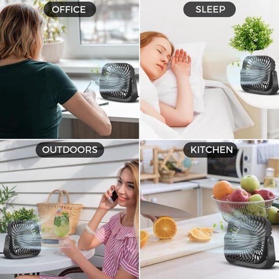 Mini USB skrivebordsventilator, støjsvag, bærbar, tre vindhastigheder