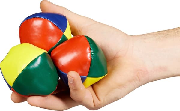 Jongleringsbolde, et sæt med 5 bolde, beanbag-bolde, spilrekvisitter