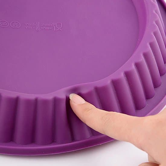 Fruktpajformar, silikonpajformar, silikonkakformar, non-stick silikonbakformar, 2-pack (lila)