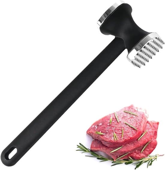 Dobbeltsidet zinkkødhammer - Sort