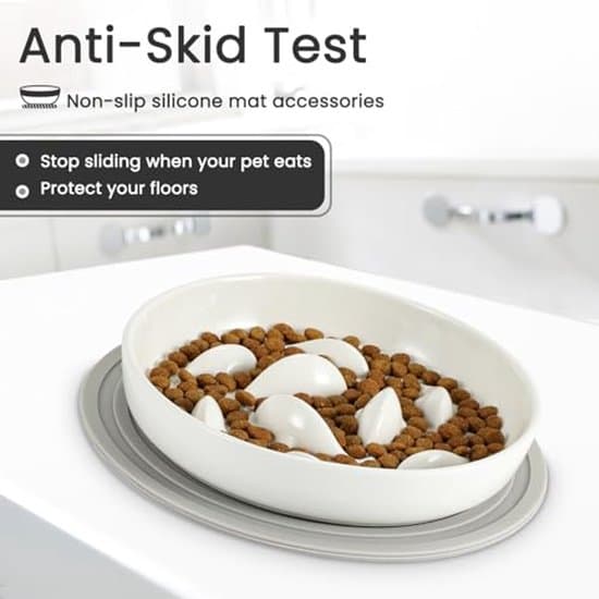 Rund kattefodermåtte - Vandtæt silikone kattefodermåtte, velegnet til hunde og katte, skridsikker og nem at rengøre.