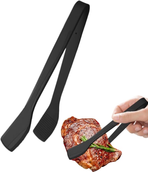 Multifunktionel køkkentang til grill, bagning og stegning - Sort