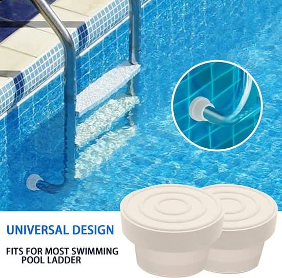 Stigebuffer - Gummi, 2 stk., hvid, til swimmingpoolstige