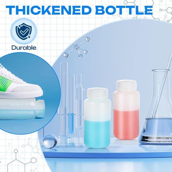 4x 250 ml Klara Vidhalsflaskor - Läckagesäkra HDPE Laboratorieflaskor