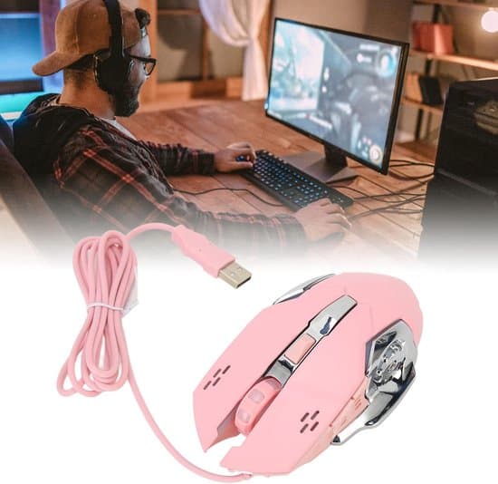 Kablet Gaming Mus - Optisk - RGB - USB-C - Pink