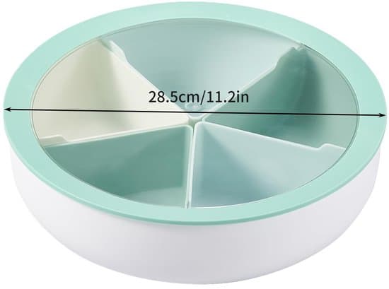 Snackskål/matlåda/serveringsfat med lock - Grön - 286 x 8 cm