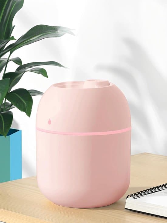 220 ml Mini Luftfuktare, USB, Sval Dimma, Skrivbordsaromdiffusor, Nattlampa, Rosa