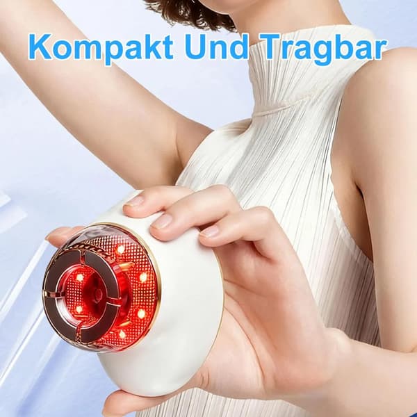 Denne 3-i-1 lymfedrænage massager har rødlysterapi, tre justerbare intensitetsniveauer, ansigtskonturering