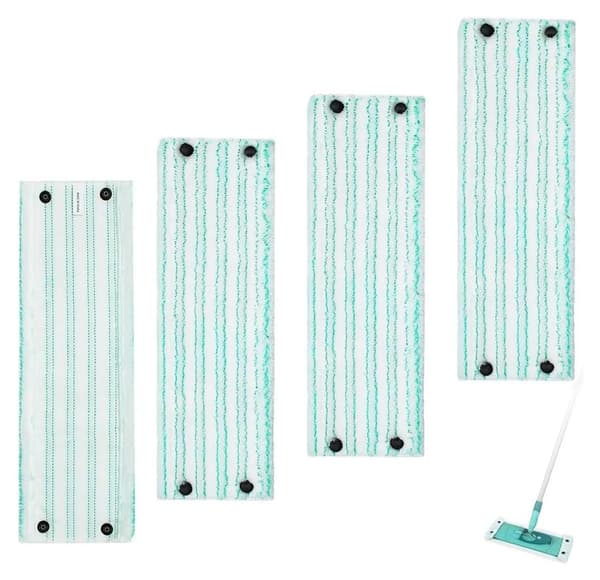 4-pak mikrofiber moppebetræk til Leifheit Clean Twist XL Micro Duo mopper