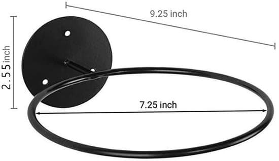 Väggmonterade bollställ - 2-pack - Svart metall