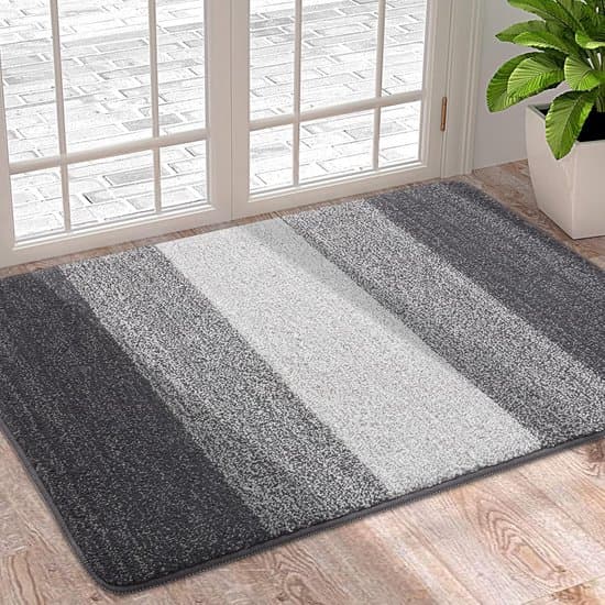 Tæppe - Super absorberende - Skridsikkert - Velegnet til for- og bagdøre - 50*80 cm - Grå