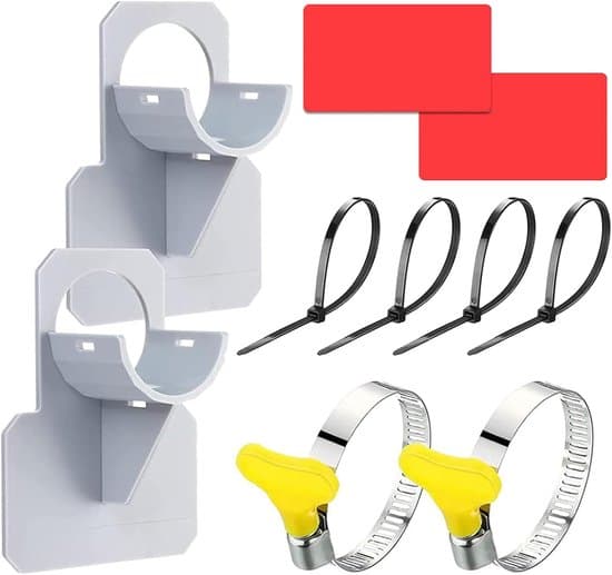 2 stk. poolslangeholdere, poolslangeholder, plastikslangeholder til pool, egnet til pool, badekar (grå)