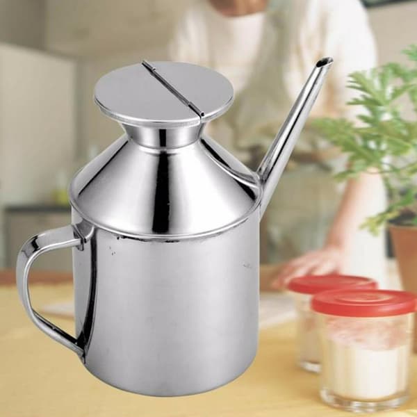 Oliedispenser i rustfrit stål, multifunktionel oliedispenser, velegnet til sojasauce, eddike, madlavningsvin osv.