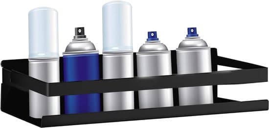 Generisk Aerosolholder, Vægmontering til Aerosolbomber, Vægmontering i Rustfrit Stål