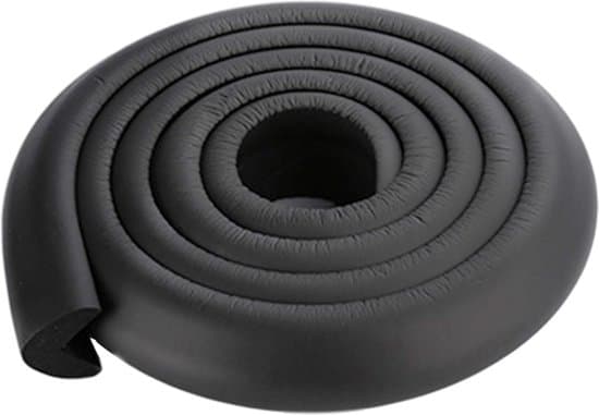2-pack 2 meter skumkollisionsskydd, hörnskydd, svart