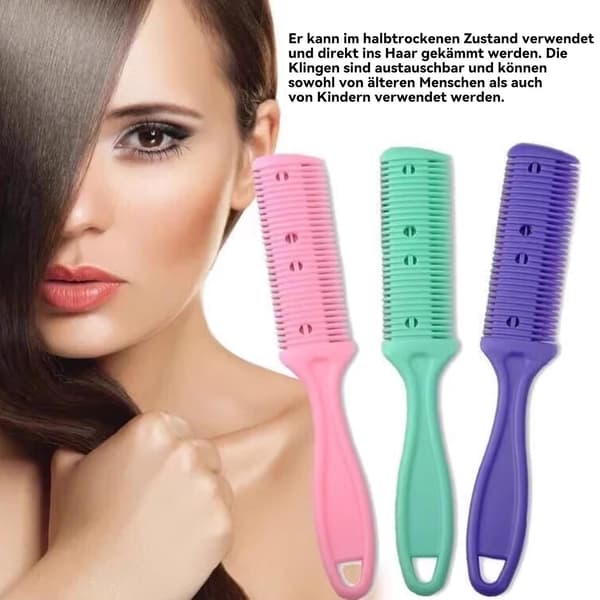 3-delt tilspidset kam sæt, herrefrisørkam, DIY frisør rustfrit stål blade