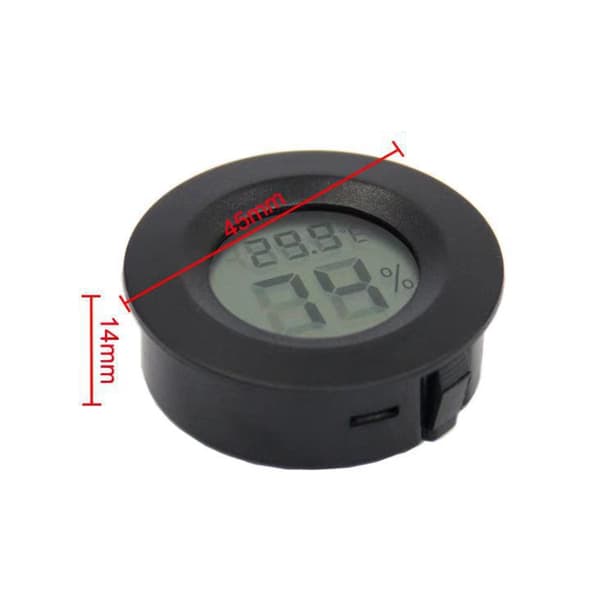 4-pack mini digital LCD-termometer och hygrometer för reptiler (vit)
