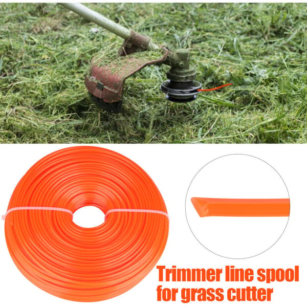 2,4 mm firkantet trimmertråd, 100 meter lang
