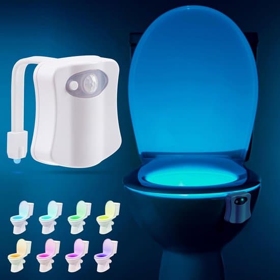 Toilet natlys med bevægelsessensor og farve